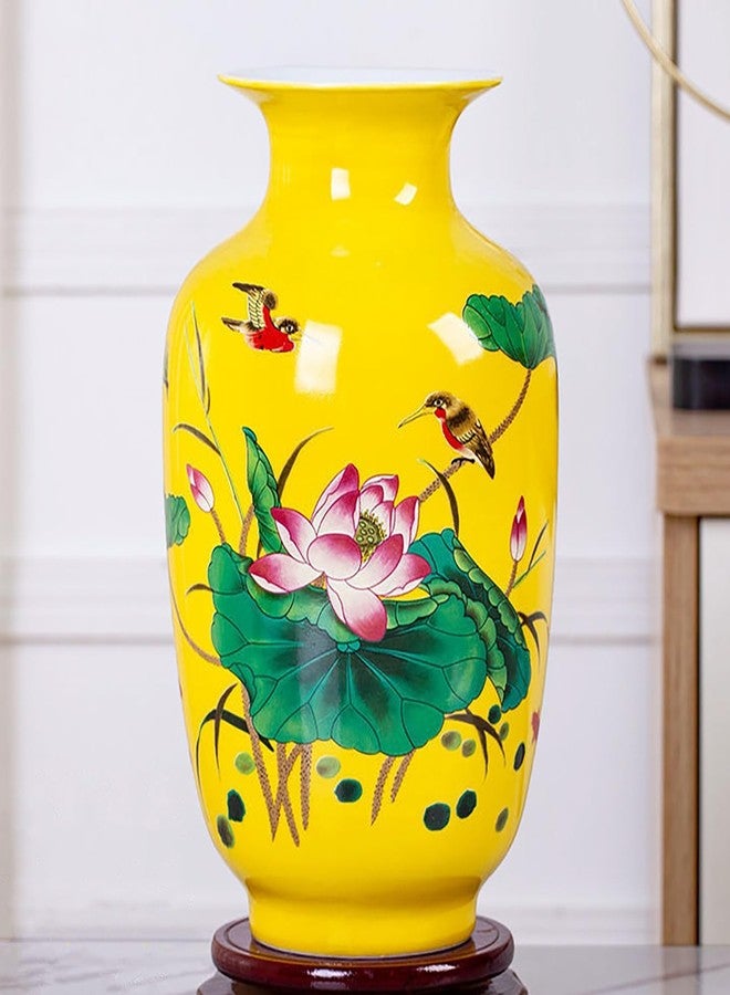MTME Porcelain Figurines, Jingdezhen Colorful Decorative Flower vase, Home Decor, Wedding Gifts, Aesthetic Sculpture Home décor (Lotus Y) - Image 1